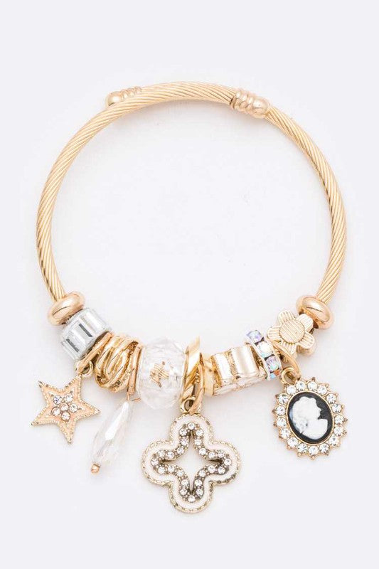 Charm Crystal Cameo Heirloom Bracelet