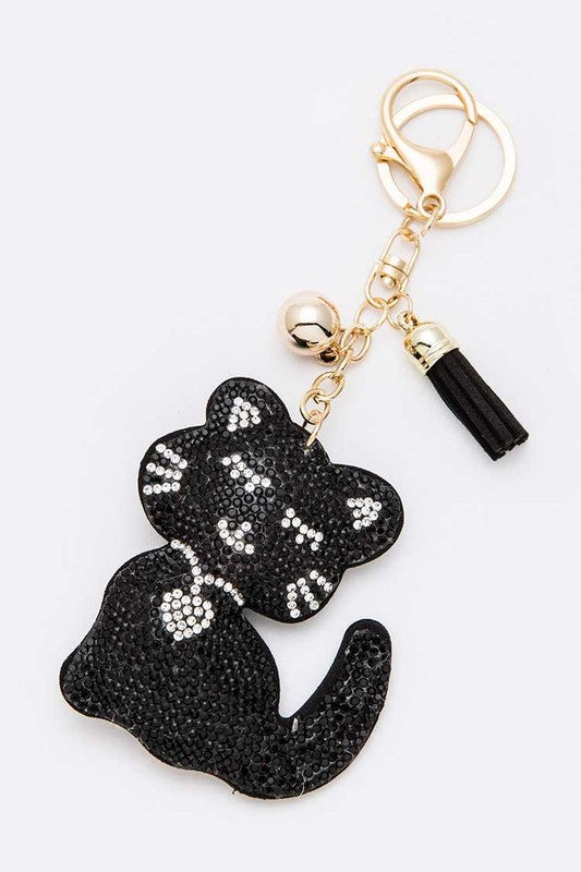 Fancy Cat Crystal Key Chain