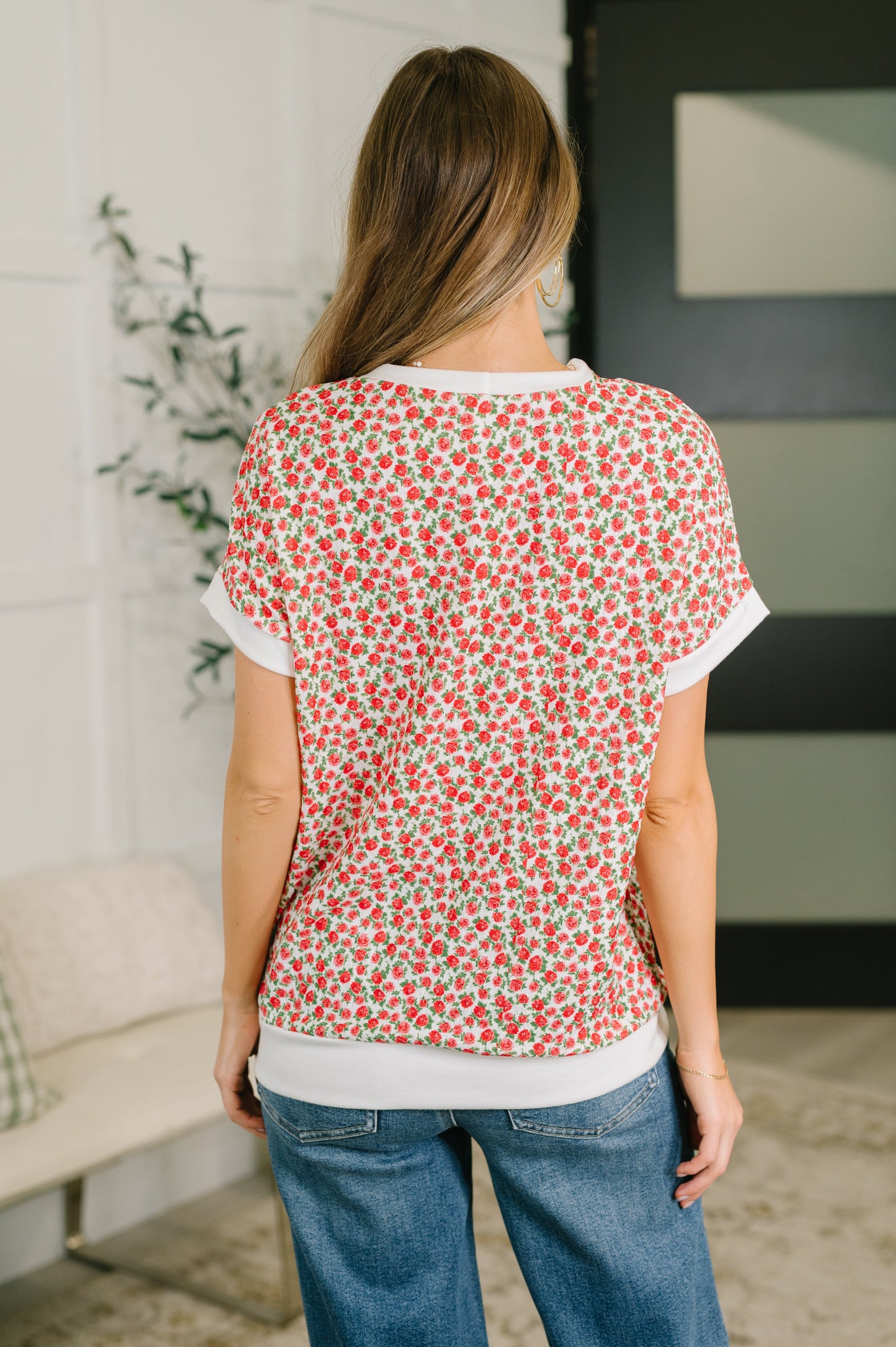 Marlee Relaxed Top in Tomato Red