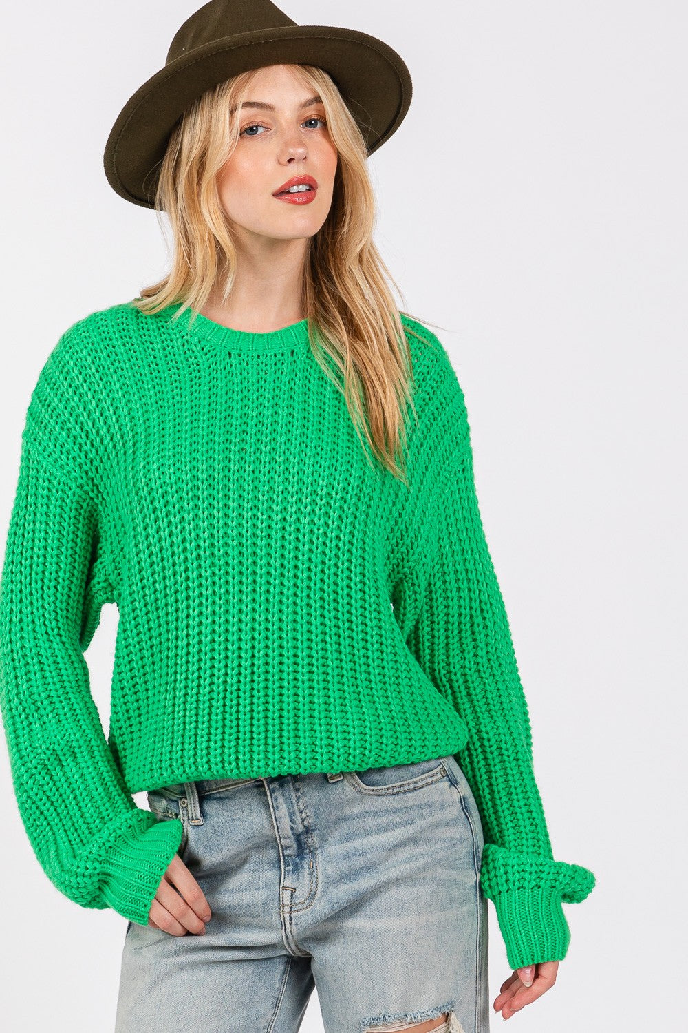 Sera Round Neck Drop Shoulder Sweater