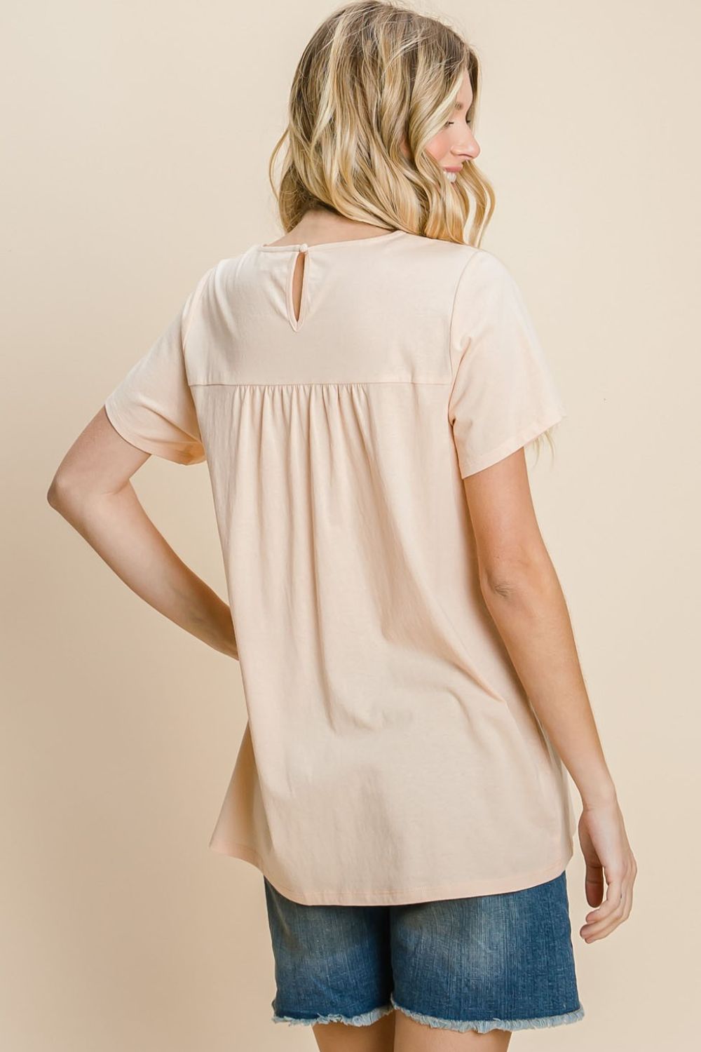 Hannah Eyelet Round Neck Top