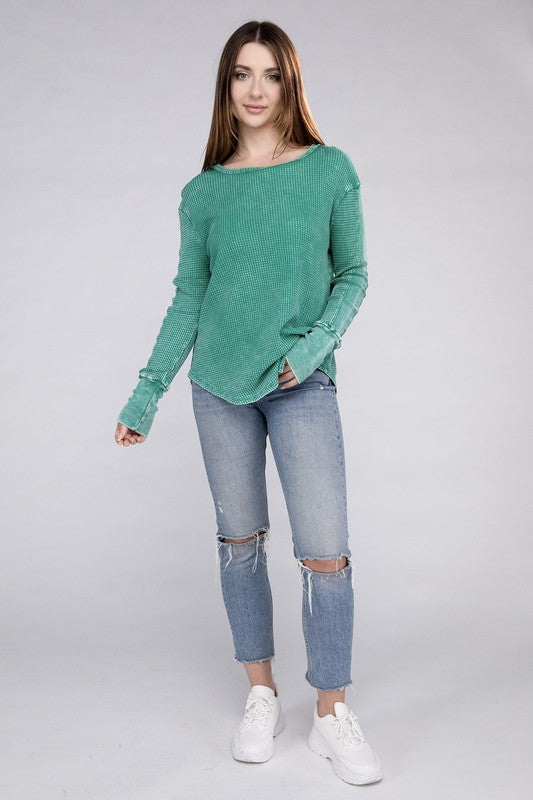 Aubrey Baby Waffle Long Sleeve Top