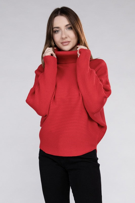 Cristiana Dolman Sleeve Turtleneck Sweater