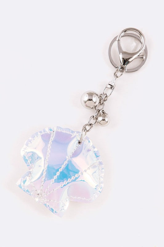 Puff Shell Holographic Key Chain