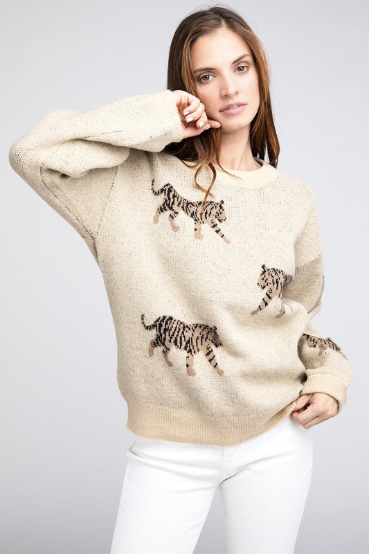 Tiger Tales Patterned Sweater