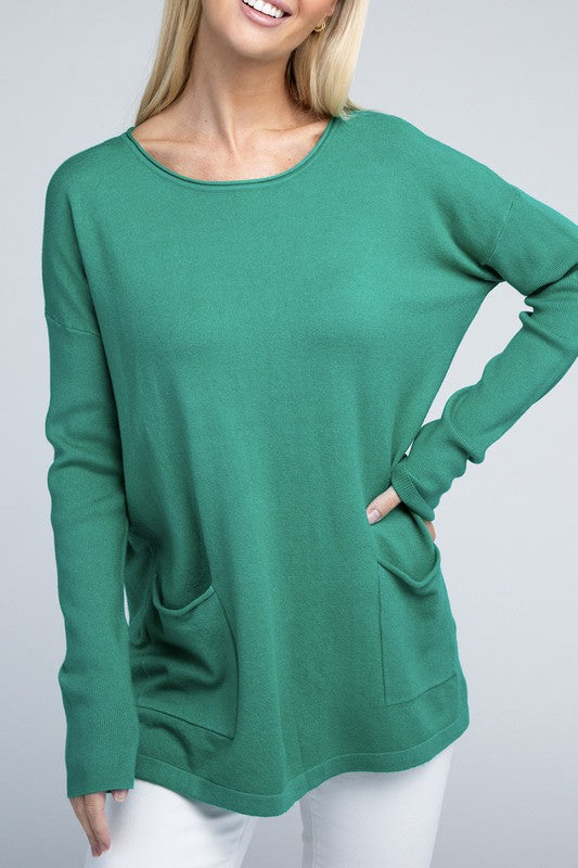 Vienna Viscose Front Pockets Sweater