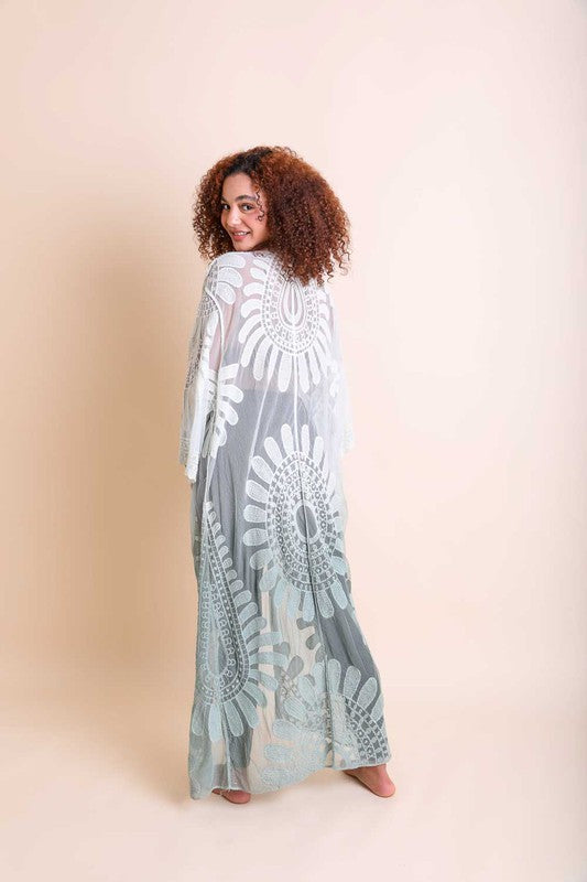 Angelina Ombre Bohemian Lace Kimono