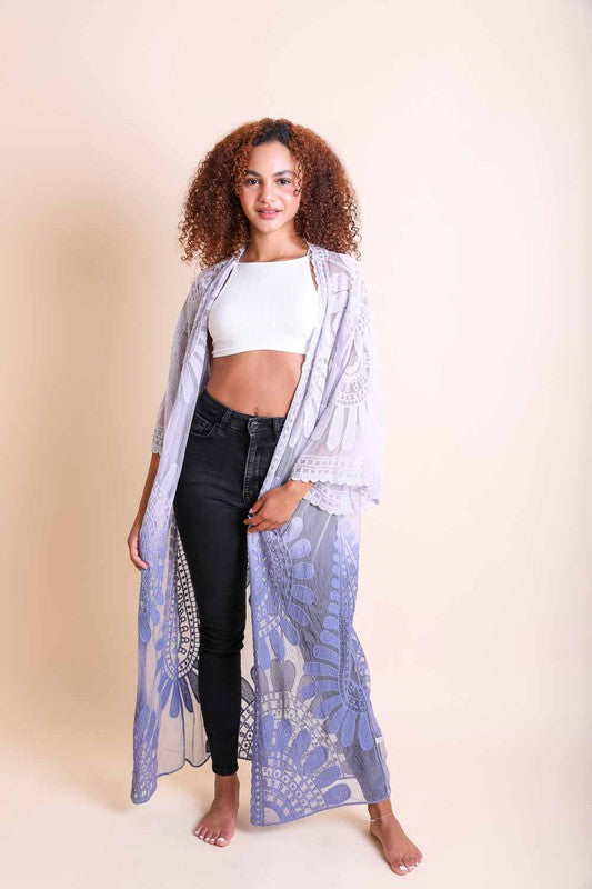 Angelina Ombre Bohemian Lace Kimono