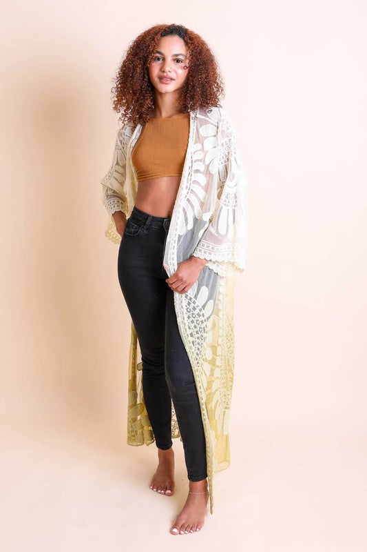 Angelina Ombre Bohemian Lace Kimono