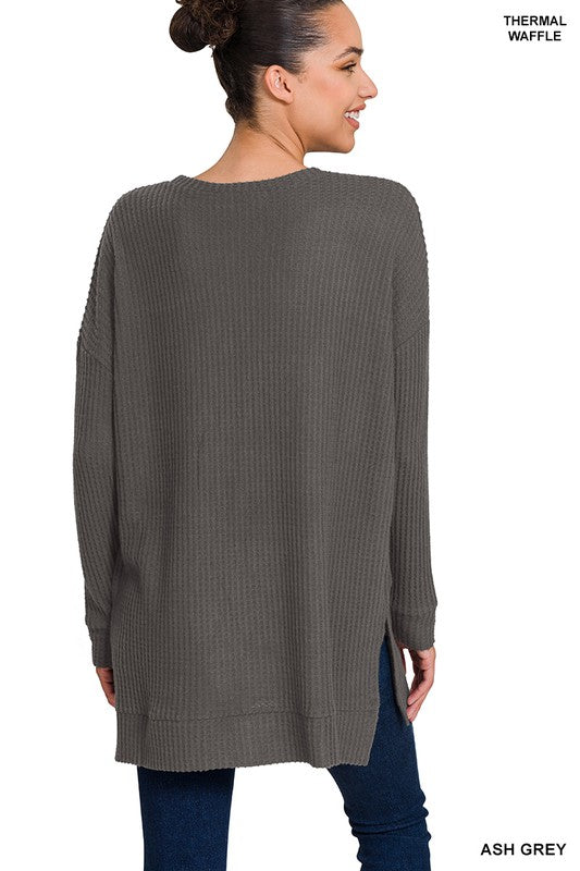 Astrid Thermal Waffle Sweater