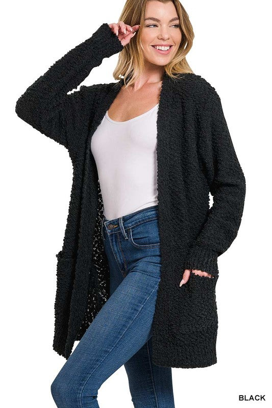 Rayma Popcorn Sweater Cardigan