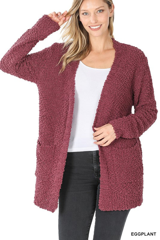 Rayma Popcorn Sweater Cardigan