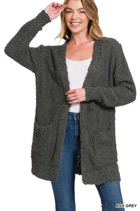 Rayma Popcorn Sweater Cardigan