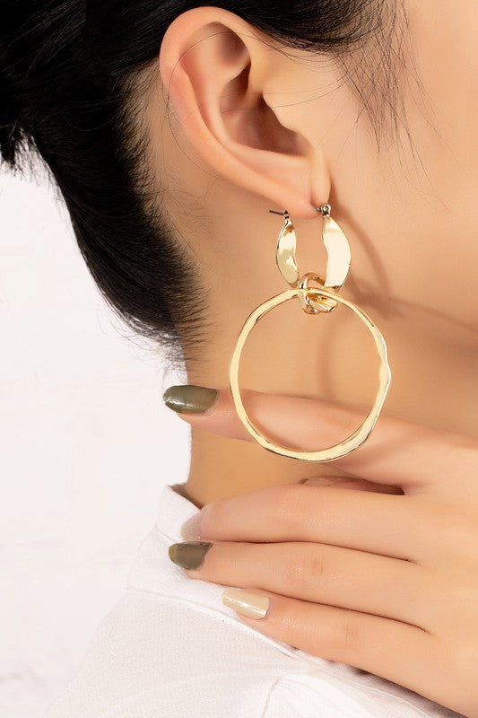 Statement Hammered Hoop Earrings