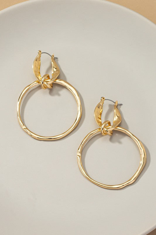 Statement Hammered Hoop Earrings