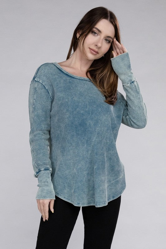 Aubrey Baby Waffle Long Sleeve Top