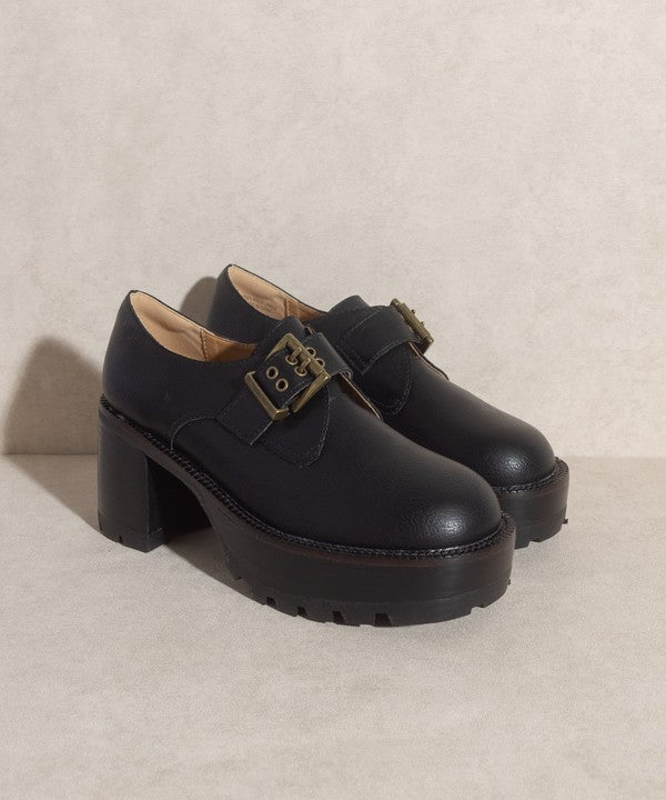 Serah Buckled Platform Loafers