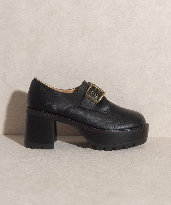 Serah Buckled Platform Loafers