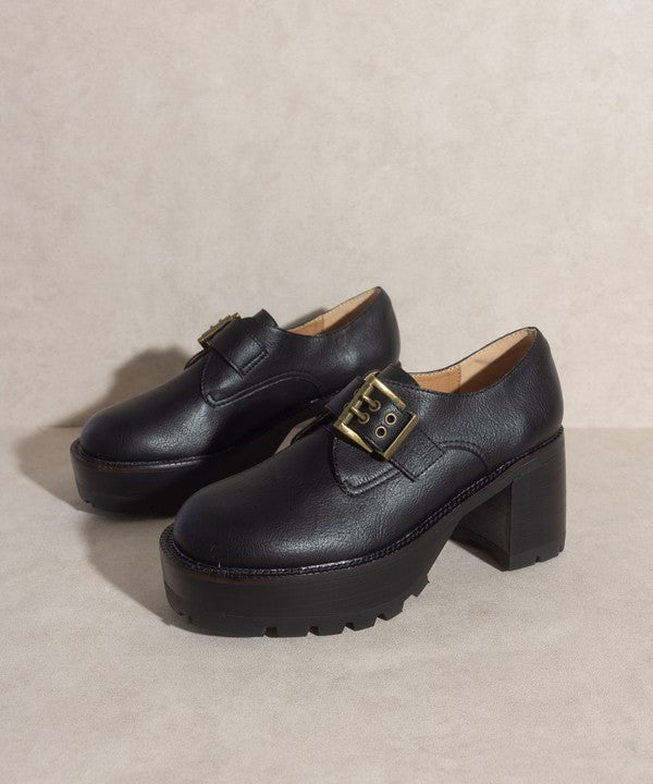 Serah Buckled Platform Loafers