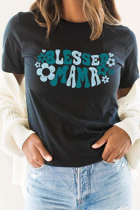 Groovy Blessed Mama Graphic Tee