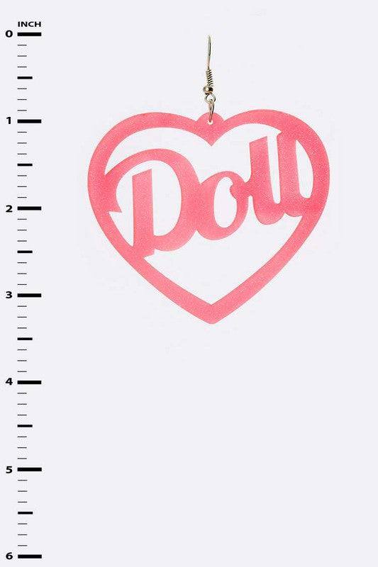 DOLL Cut Out Acrylic Earrings