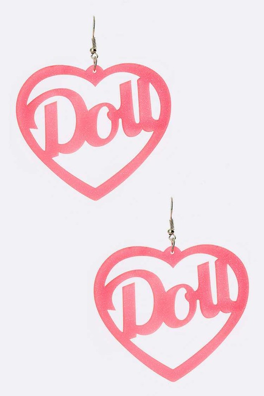 DOLL Cut Out Acrylic Earrings