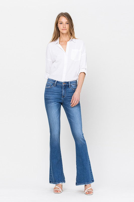 Mid Rise Flare Jeans - Vervet by Flying Monkey