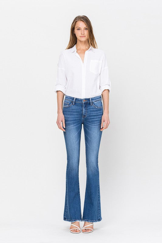 Mid Rise Flare Jeans - Vervet by Flying Monkey