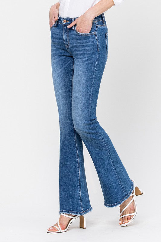 Mid Rise Flare Jeans - Vervet by Flying Monkey