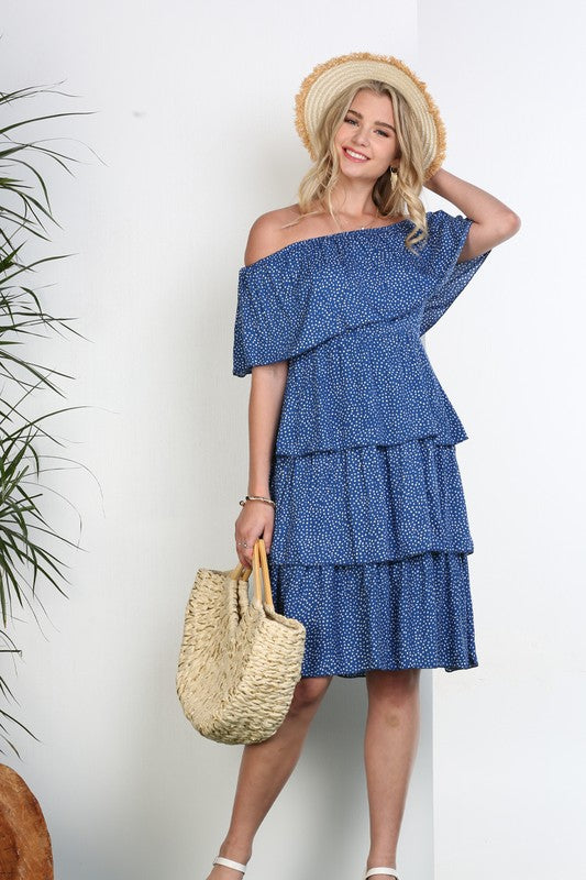 Gia Off the Shoulder Ruffle Dress