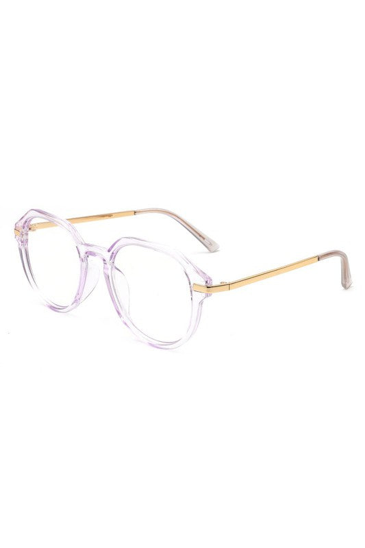 Round Geometric Blue Light Blocker Glasses