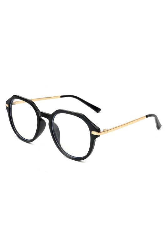 Round Geometric Blue Light Blocker Glasses