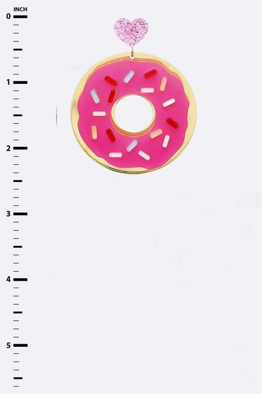 Donut Drop Acrylic Earrings
