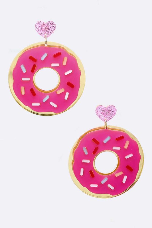 Donut Drop Acrylic Earrings