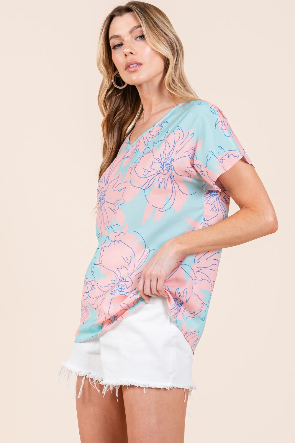 Millie Floral Short Sleeve Top