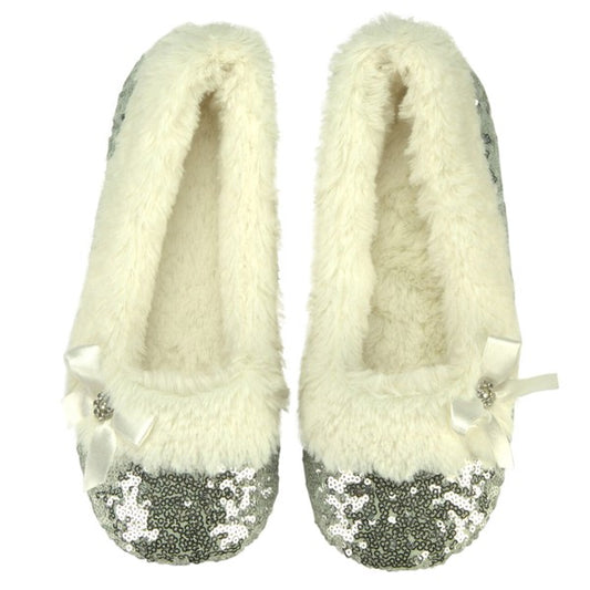 Maggie May Silver Slippers