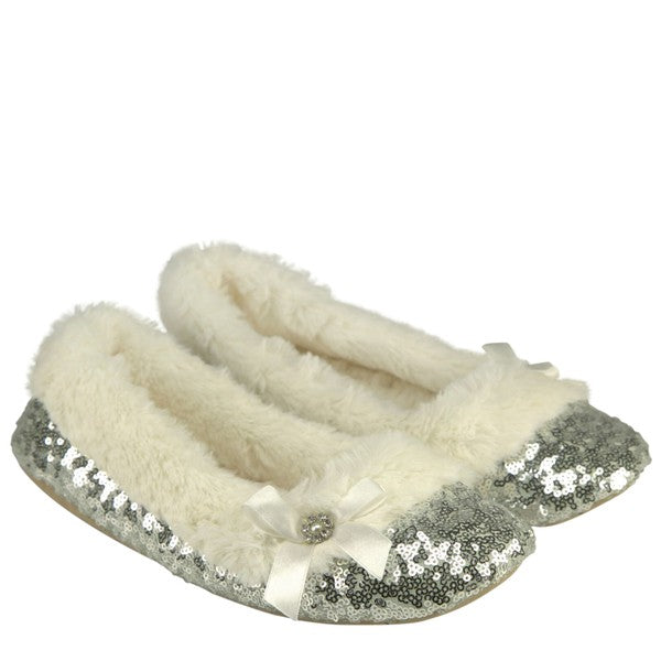 Maggie May Silver Slippers