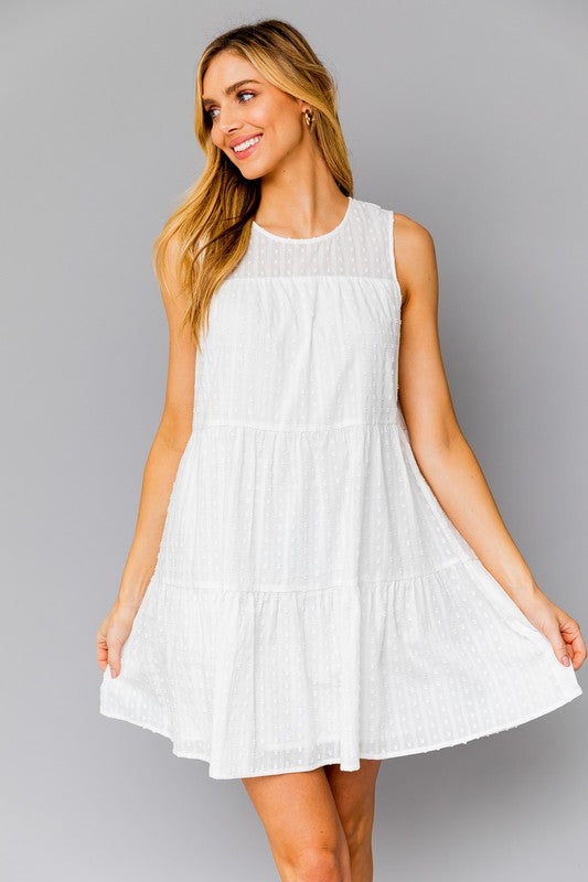 Desi Sleeveless Tiered Mini Dress