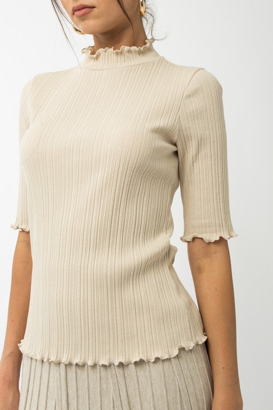 Jordana Mock Neck Top