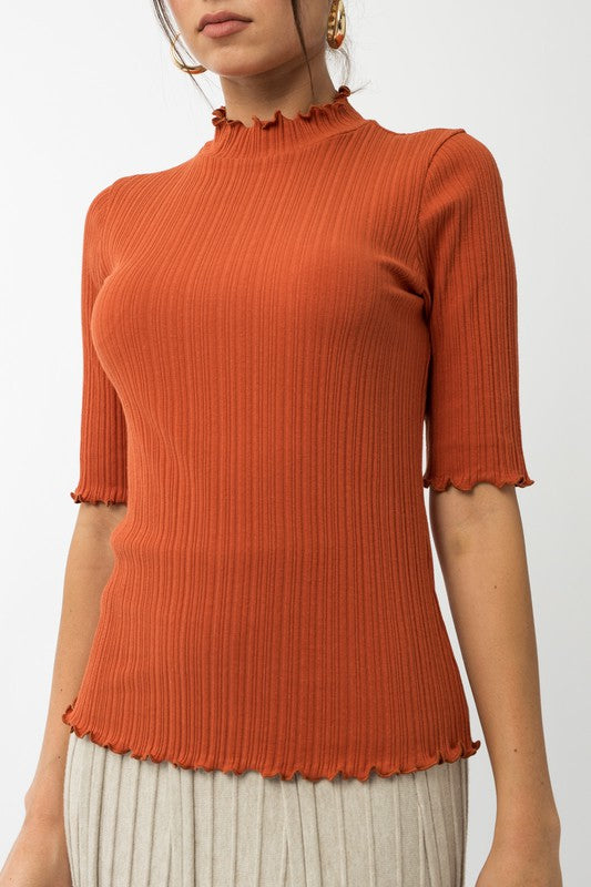 Jordana Mock Neck Top