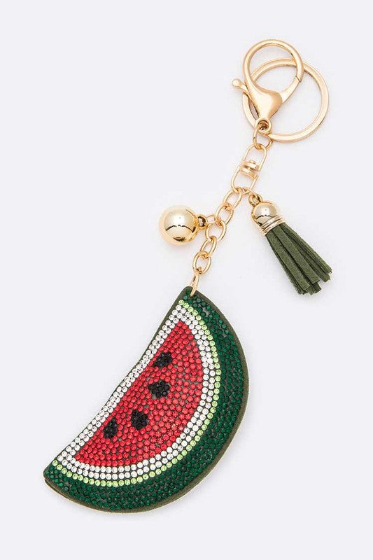 Watermelon Rhinestone Key Chain