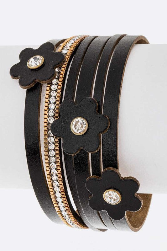 Flower Cutout Magnetic Cuff