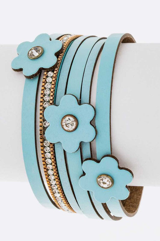 Flower Cutout Magnetic Cuff