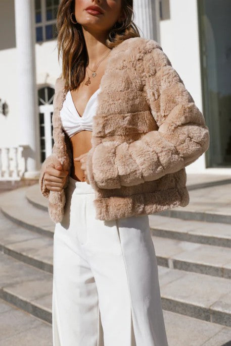 Amal Faux Fur Cop Jacket