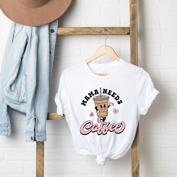 Retro Mama Needs Coffee Graphic Tee