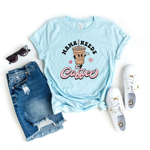 Retro Mama Needs Coffee Graphic Tee