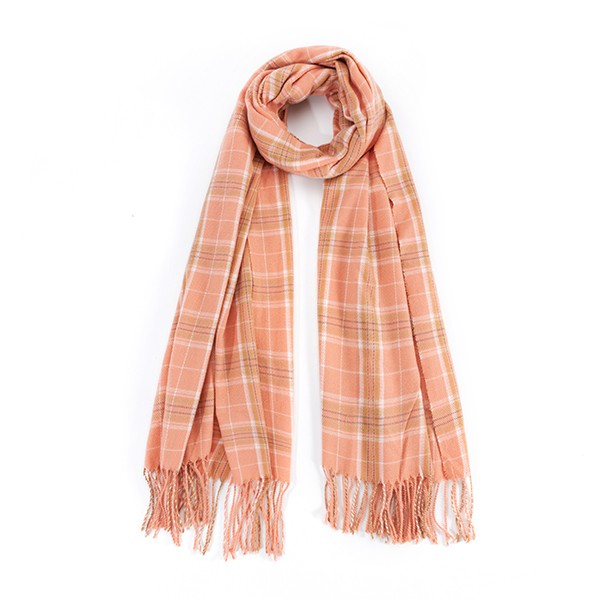 Emory Plaid Fringed Scarf