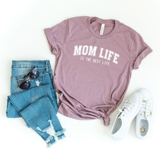 Varsity Mom Life Short Sleeve Tee