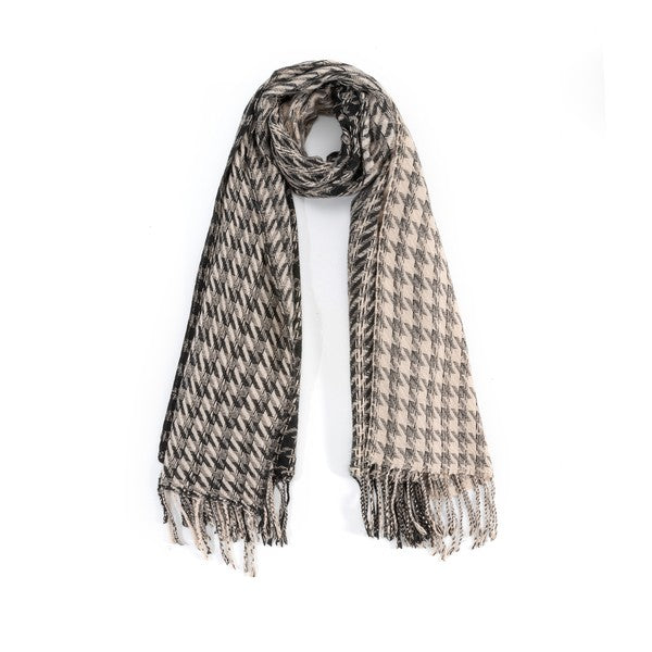 Houndstooth Two Tone Scarf