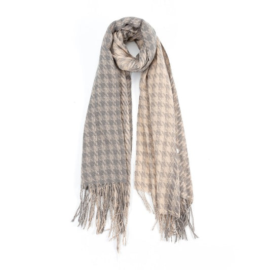 Houndstooth Two Tone Scarf